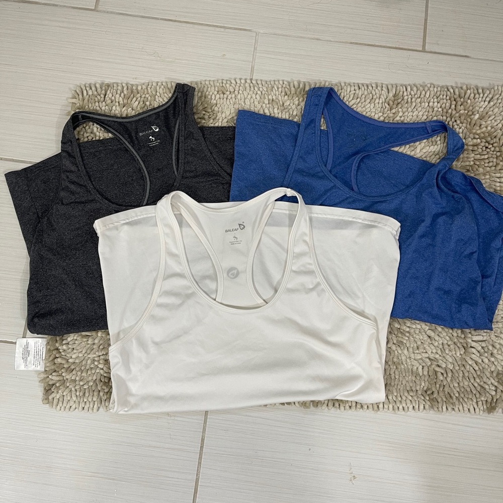 3 razor back tank tops